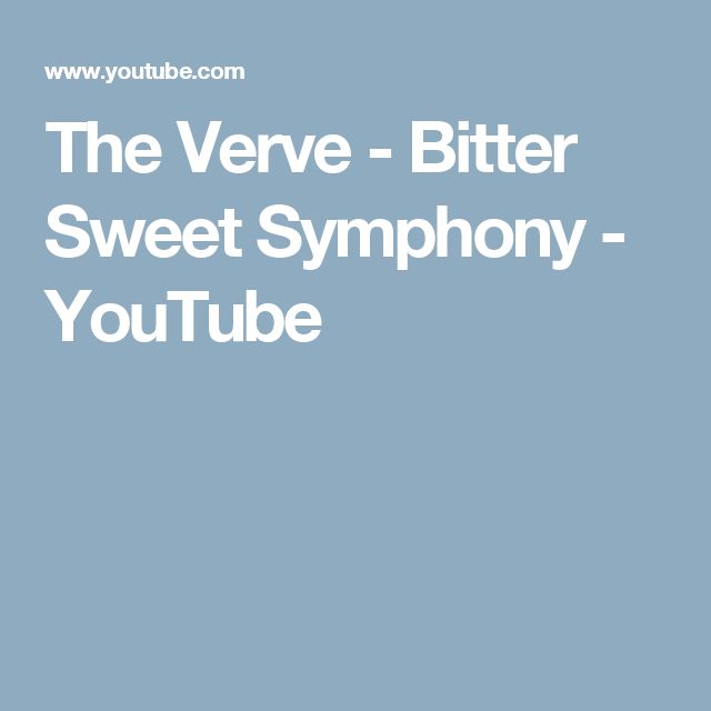 The Verve Bittersweet Symphony Download